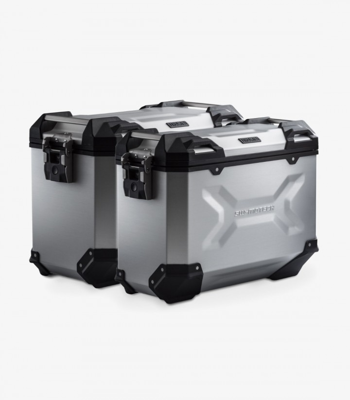 Maletas Laterales con Soporte TRAX ADV Plateadas 37/45 L BMW F 650/700/800 GS (07-18) SW-MOTECH KFT.07.559.70001/S KFT.07.559...