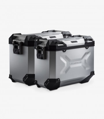 Seitenkoffer mit Träger TRAX ADV Silber 45/37 L BMW F 900 GS (23) SW-MOTECH KFT.07.602.70000/S