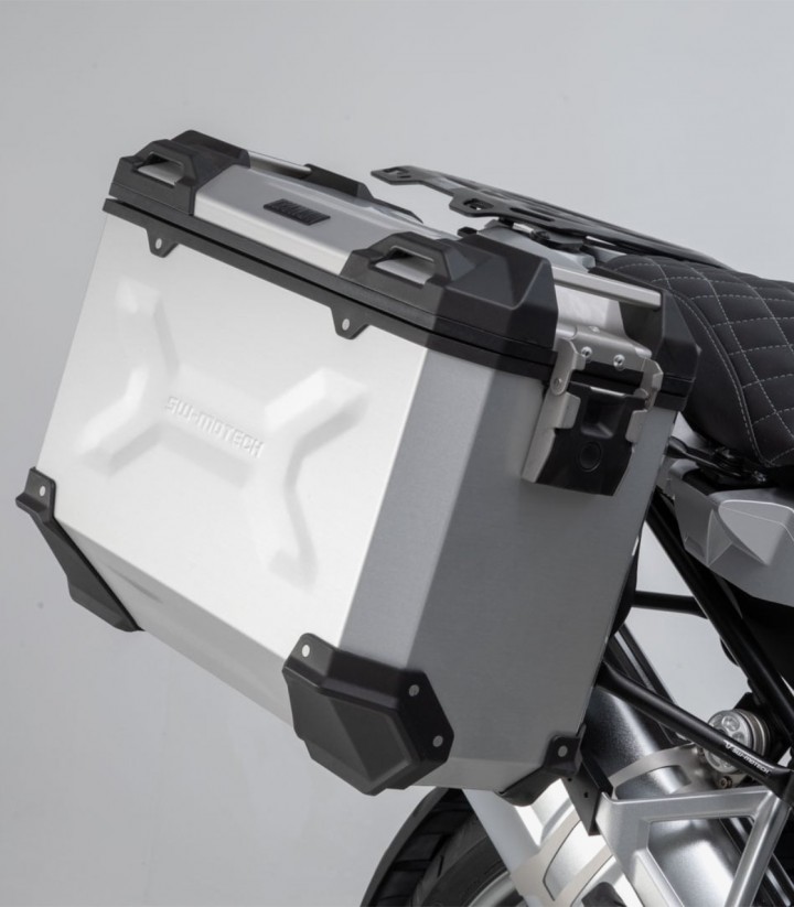 Maletas Laterales con Soporte TRAX ADV Plateadas 45/37 L BMW R 1200 GS LC (12-18), R 1250 GS (18-24) SW-MOTECH KFT.07.664.700...