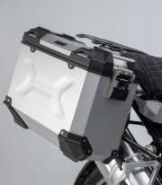 SW-MOTECH 45/37 L TRAX ADV Side Cases with Carrier for BMW R 1200 GS LC (12-18), R 1250 GS (18-24) Silver KFT.07.664.70001/S ...