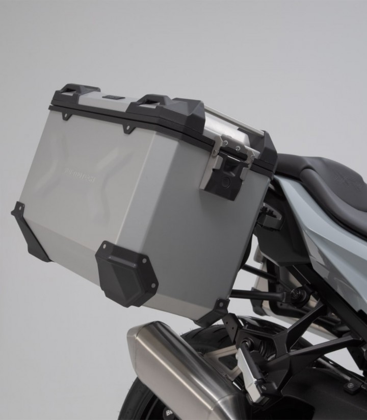 Seitenkoffer mit Träger TRAX ADV Silber 45 L BMW S 1000 XR (19-23) SW-MOTECH KFT.07.954.70101/S