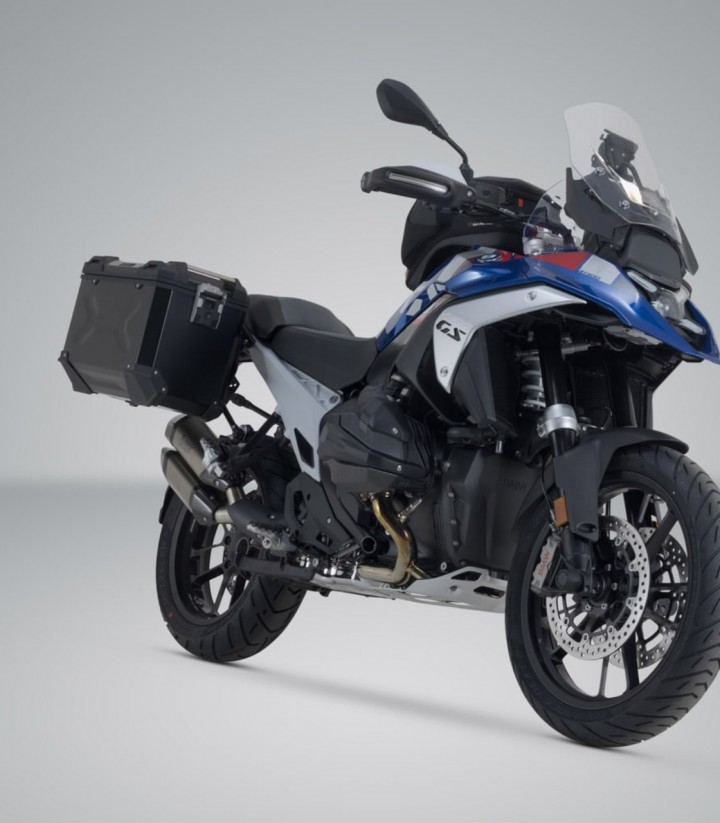 Seitenkoffer mit Träger TRAX ADV Schwarz 37 L BMW R 1300 GS (23-24), R 1300 GS Option 719 Biscaya (25) SW-MOTECH KFT.07.975.7000
