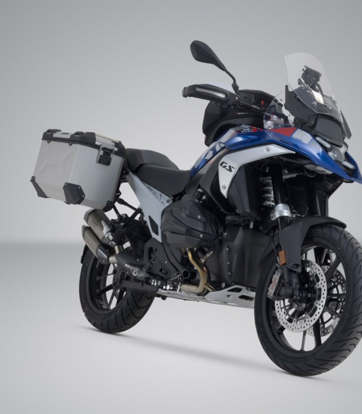Maletas Laterales con Soporte TRAX ADV Plateadas 37 L BMW R 1300 GS (23-24), R 1300 GS Option 719 Biscaya (25) SW-MOTECH KFT....
