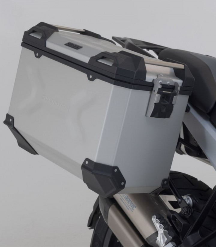 SW-MOTECH 45 L TRAX ADV Side Cases with Carrier for BMW R 1300 GS (23-24), R 1300 GS Option 719 Biscaya (25) Silver KFT.07.97...