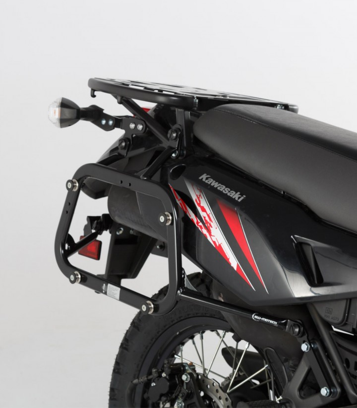 Seitenkoffer mit Träger TRAX ADV Silber 45/37 L Kawasaki KLR 650 (08-18) SW-MOTECH KFT.08.363.70000/S