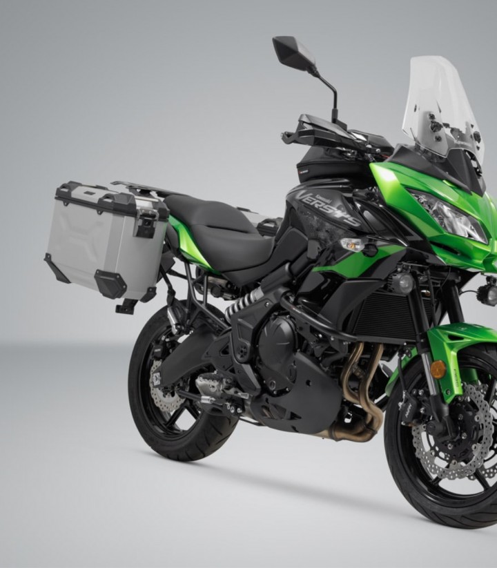 Maletas Laterales con Soporte TRAX ADV Plateadas 37 L Kawasaki Versys650 (14-22) SW-MOTECH KFT.08.518.70000/S KFT.08.518.70000/S