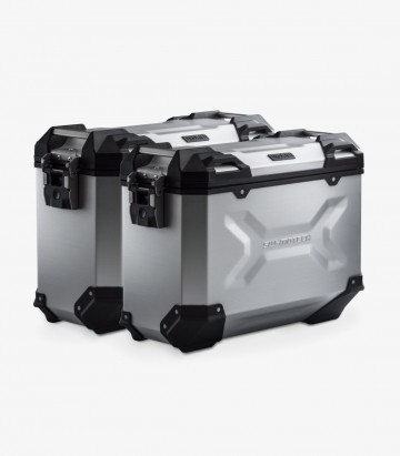 Maletas Laterales con Soporte TRAX ADV Plateadas 37 L Kawasaki Versys 1000 (18), Versys 1100 (24) SW-MOTECH KFT.08.922.70001/S
