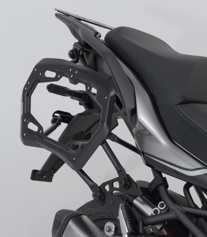 Maletas Laterales con Soporte TRAX ADV Plateadas 37 L Kawasaki Versys 1000 (18), Versys 1100 (24) SW-MOTECH KFT.08.922.70001/...