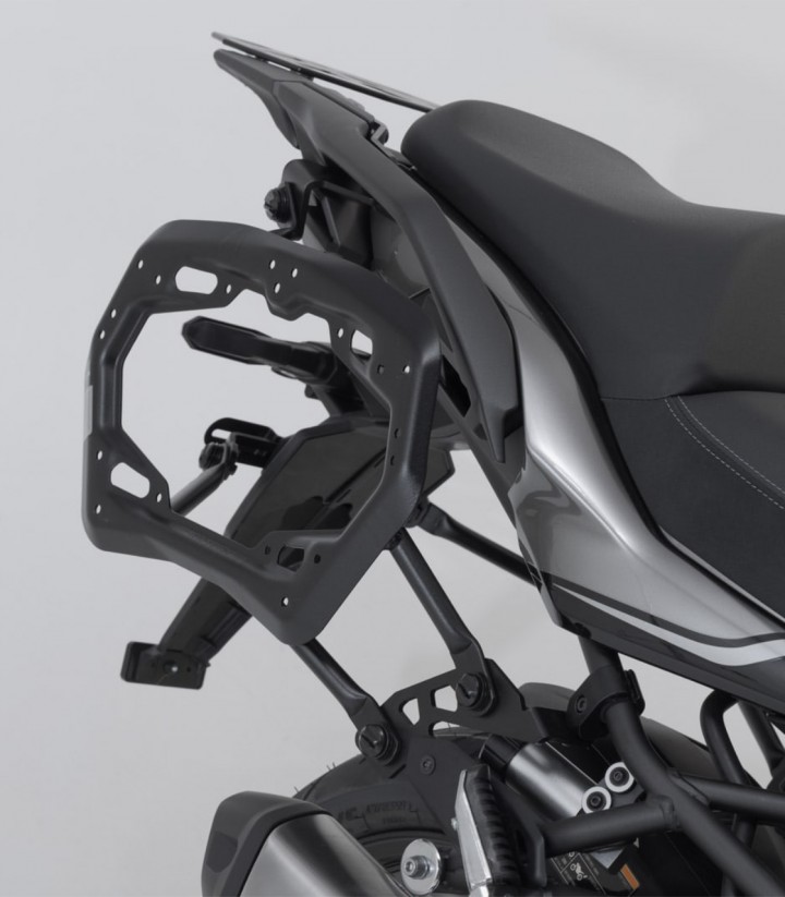 Seitenkoffer mit Träger TRAX ADV Schwarz 45 L Kawasaki Versys 1000 (18), Versys 1100 (24) SW-MOTECH KFT.08.922.70101/B