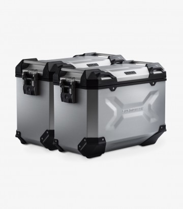 Maletas Laterales con Soporte TRAX ADV Plateadas 45 L Kawasaki Versys 1000 (18), Versys 1100 (24) SW-MOTECH KFT.08.922.70101/S