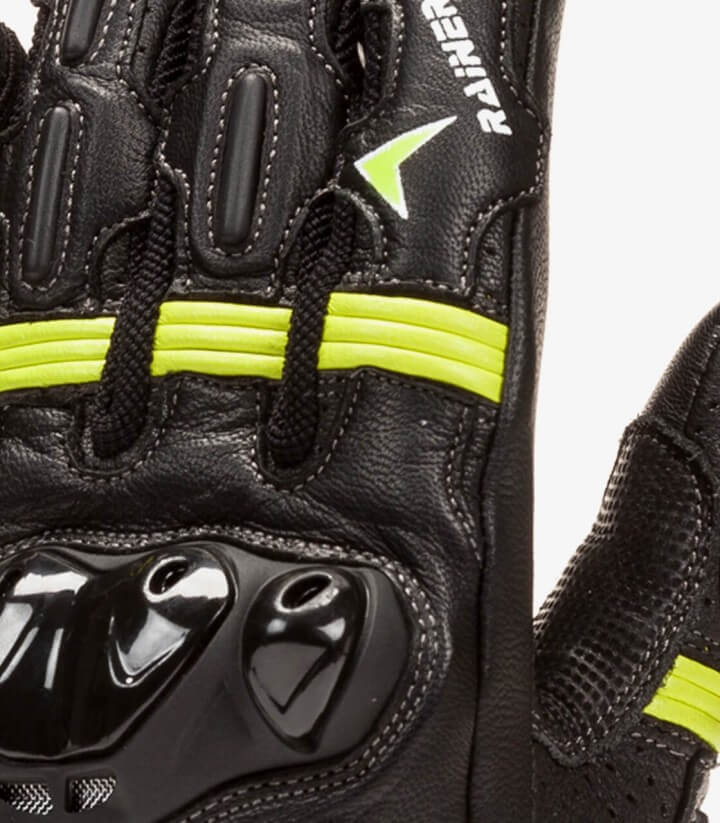 Unisex-Sommerhandschuhe Road von Rainers in Schwarz und Neon