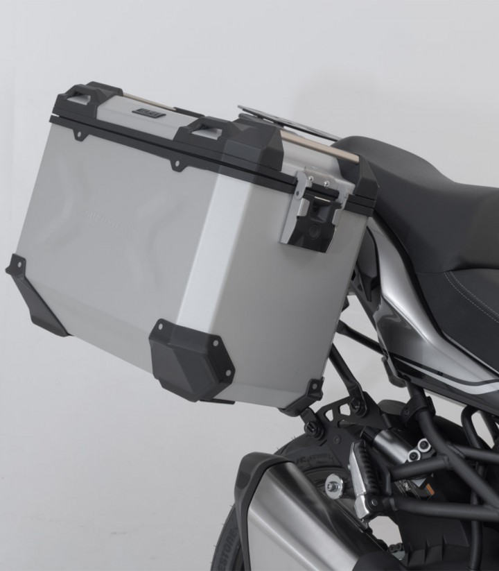 Maletas Laterales con Soporte TRAX ADV Plateadas 45 L Kawasaki Versys 1000 (18), Versys 1100 (24) SW-MOTECH KFT.08.922.70101/...