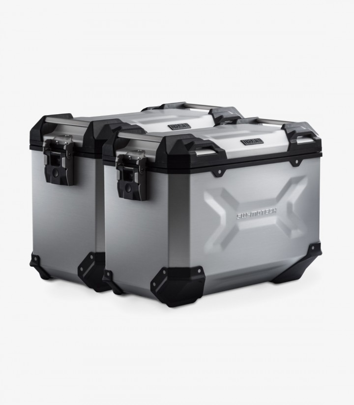 Maletas Laterales con Soporte TRAX ADV Plateadas 45 L Triumph Tiger 1200 (17), Tiger Explorer (11-15) SW-MOTECH KFT.11.483.70...