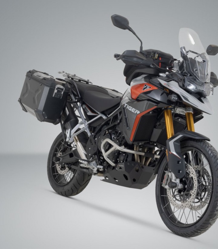 SW-MOTECH 45/37 L TRAX ADV Side Cases with Carrier for Triumph Tiger 900 Alpine/Desert (25), GT/GT Pro/Rally Pro (23) Black K...