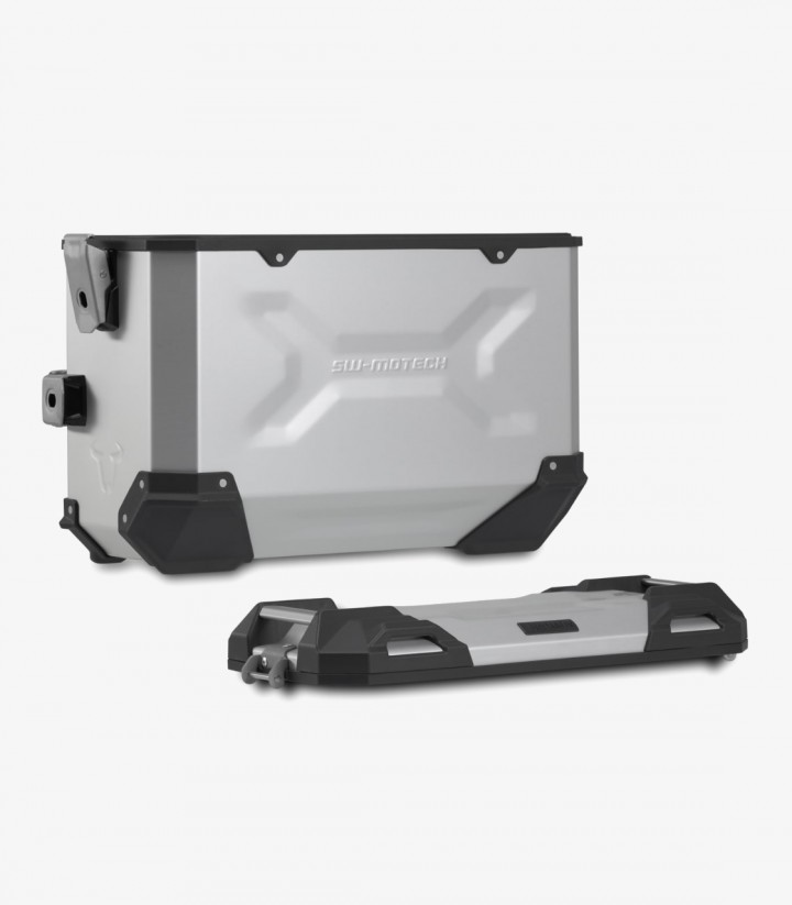 SW-MOTECH 45/37 L TRAX ADV Side Cases with Carrier for Triumph Tiger 900 Alpine/Desert (25), GT/GT Pro/Rally Pro (23) Silver ...