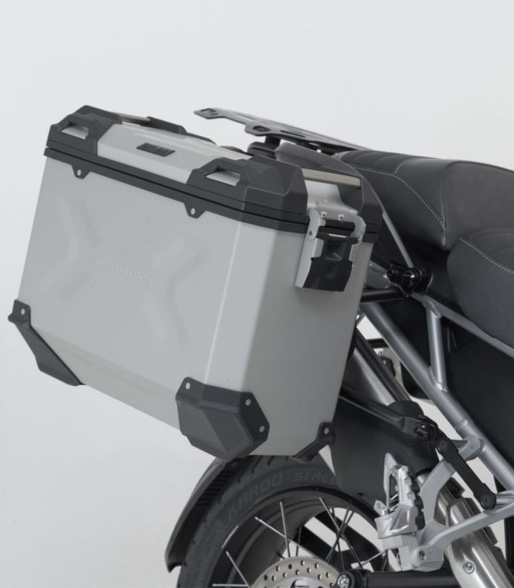 Seitenkoffer mit Träger TRAX ADV Silber 45/37 L Triumph Tiger 1200 GT/Rally Pro (22) SW-MOTECH KFT.11.905.70002/S