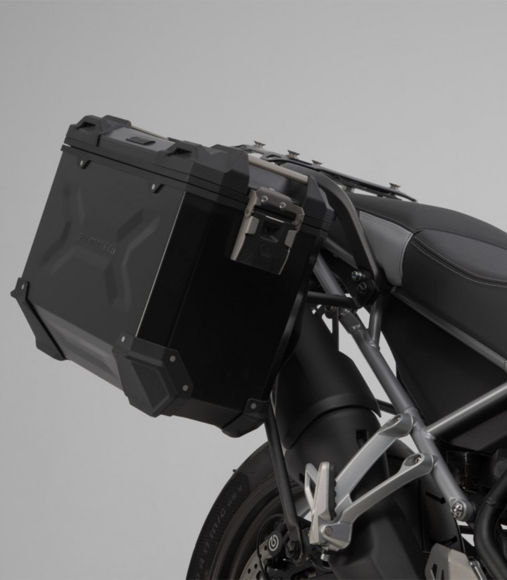Seitenkoffer mit Träger TRAX ADV Schwarz 45/37 L Triumph Tiger 900 (19-23) SW-MOTECH KFT.11.953.70002/B