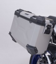 SW-MOTECH 37 L TRAX ADV Side Cases with Carrier for Yamaha MT-07 Tracer (16-25) Silver KFT.06.593.70001/S