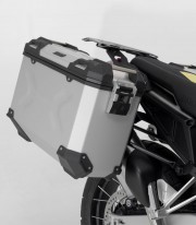 Maletas Laterales con Soporte TRAX ADV Plateadas 45/37 L Aprilia Tuareg 660 (21-24) SW-MOTECH KFT.13.849.70000/S KFT.13.849.7...