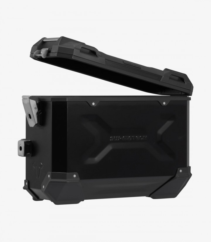 Seitenkoffer mit Träger TRAX ADV Schwarz 37 L Moto Guzzi Stelvio (23) SW-MOTECH KFT.17.624.70000/B