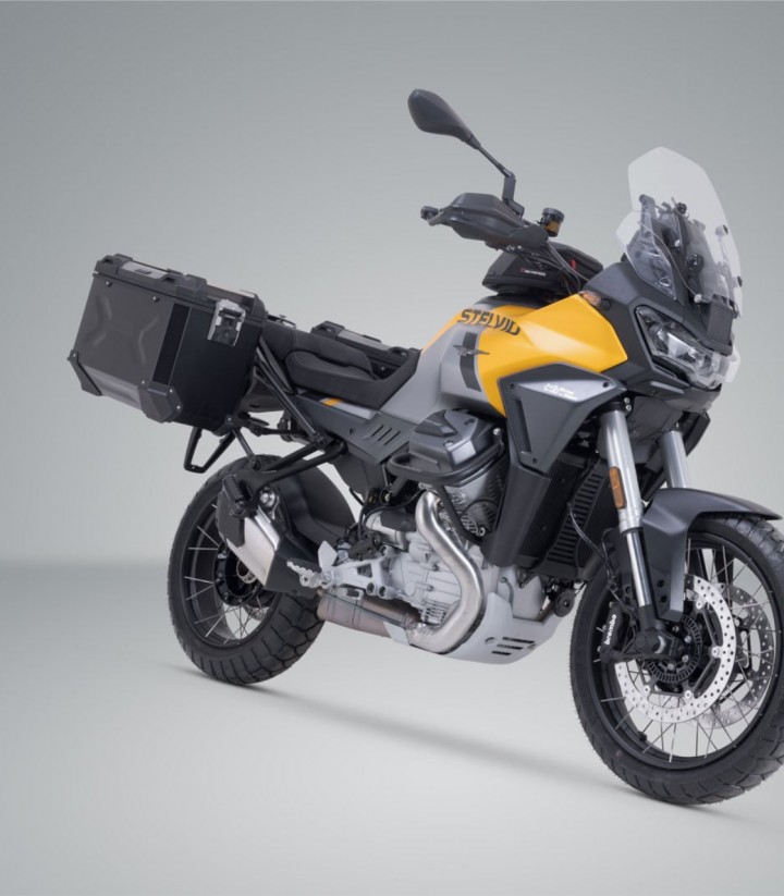 Seitenkoffer mit Träger TRAX ADV Schwarz 37 L Moto Guzzi Stelvio (23) SW-MOTECH KFT.17.624.70000/B