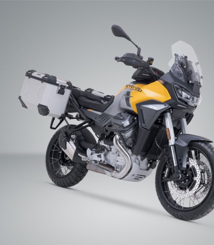 Maletas Laterales con Soporte TRAX ADV Plateadas 37 L Moto Guzzi Stelvio (23) SW-MOTECH KFT.17.624.70000/S KFT.17.624.70000/S