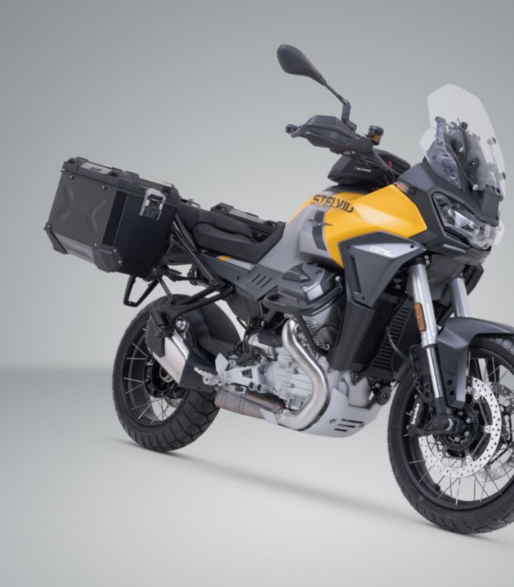 Seitenkoffer mit Träger TRAX ADV Schwarz 45 L Moto Guzzi Stelvio (23) SW-MOTECH KFT.17.624.70100/B