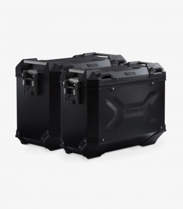 SW-MOTECH 37/45 L TRAX ADV Side Cases with Carrier for Moto Guzzi V85 Strada/TT (24) Black KFT.17.632.70000/B