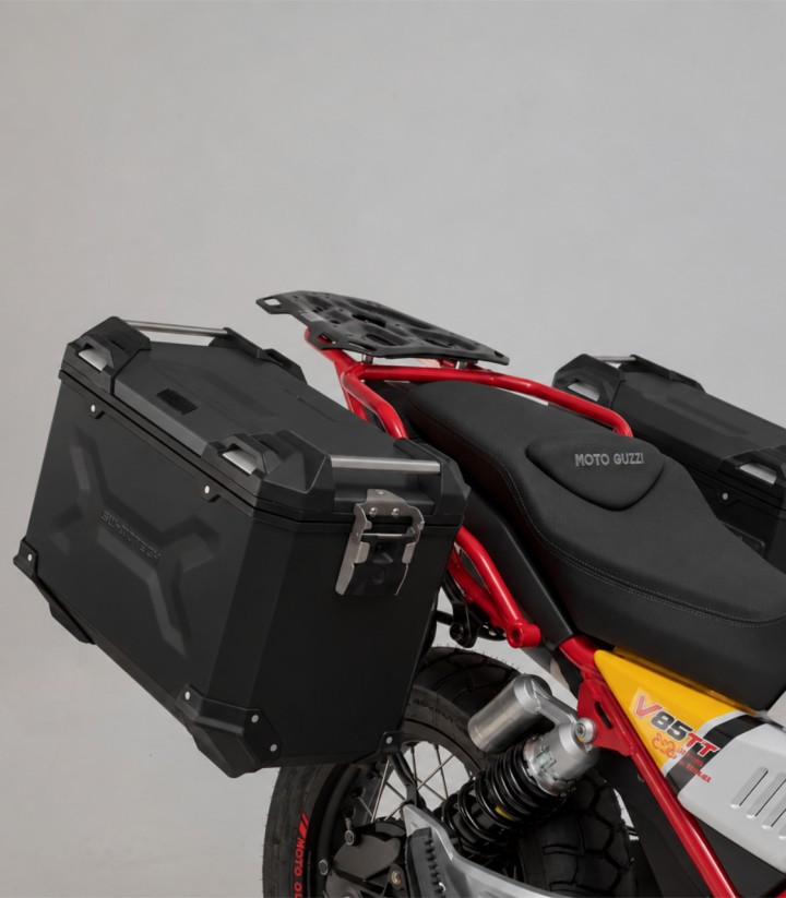 Maletas Laterales con Soporte TRAX ADV Negras 37/45 L Moto Guzzi V85 TT (19-23) SW-MOTECH KFT.17.925.70000/B KFT.17.925.70000/B