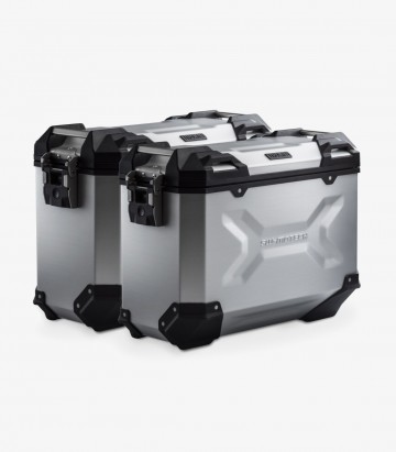 Maletas Laterales con Soporte TRAX ADV Plateadas 37 L Ducati Multistrada 950/1200/V2 (15-24), 1200/1260 Enduro (16-21) SW-MOT...