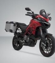 Maletas Laterales con Soporte TRAX ADV Plateadas 37 L Ducati Multistrada 950/1200/V2 (15-24), 1200/1260 Enduro (16-21) SW-MOT...