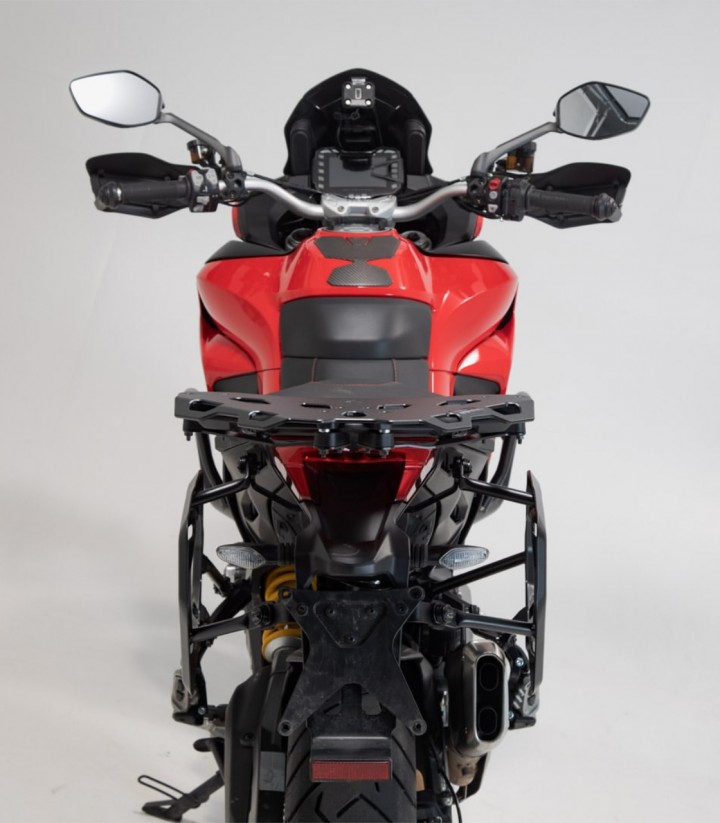 Seitenkoffer mit Träger TRAX ADV Silber 45 L Ducati Multistrada 950/1200/V2 (15-24), 1200/1260 Enduro (16-21) SW-MOTECH KFT.22.1