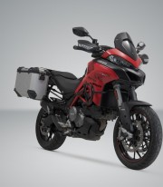 Maletas Laterales con Soporte TRAX ADV Plateadas 45 L Ducati Multistrada 950/1200/V2 (15-24), 1200/1260 Enduro (16-21) SW-MOT...