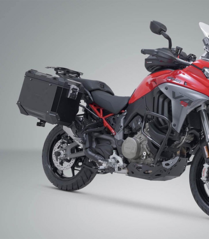 Maletas Laterales con Soporte TRAX ADV Negras 45 L Ducati Multistrada V4 (20-24) SW-MOTECH KFT.22.822.70102/B KFT.22.822.70102/B