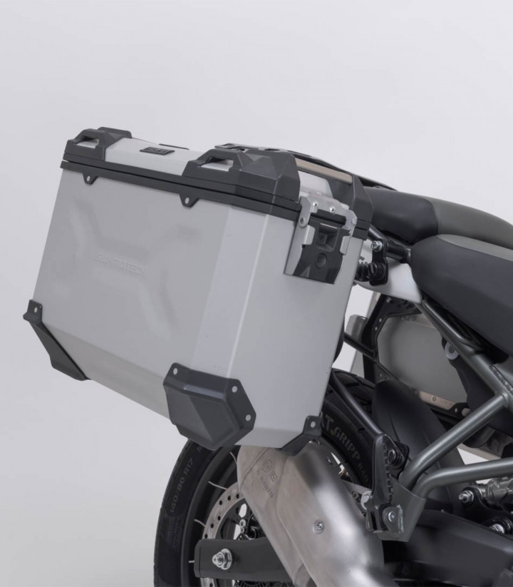 Maletas Laterales con Soporte TRAX ADV Plateadas 37 L Royal Enfield Himalayan 450 (23) SW-MOTECH KFT.41.620.70000/S KFT.41.62...