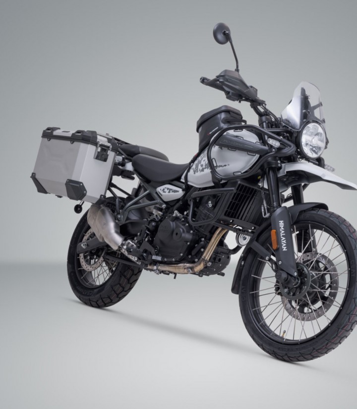 Maletas Laterales con Soporte TRAX ADV Plateadas 37 L Royal Enfield Himalayan 450 (23) SW-MOTECH KFT.41.620.70000/S KFT.41.62...