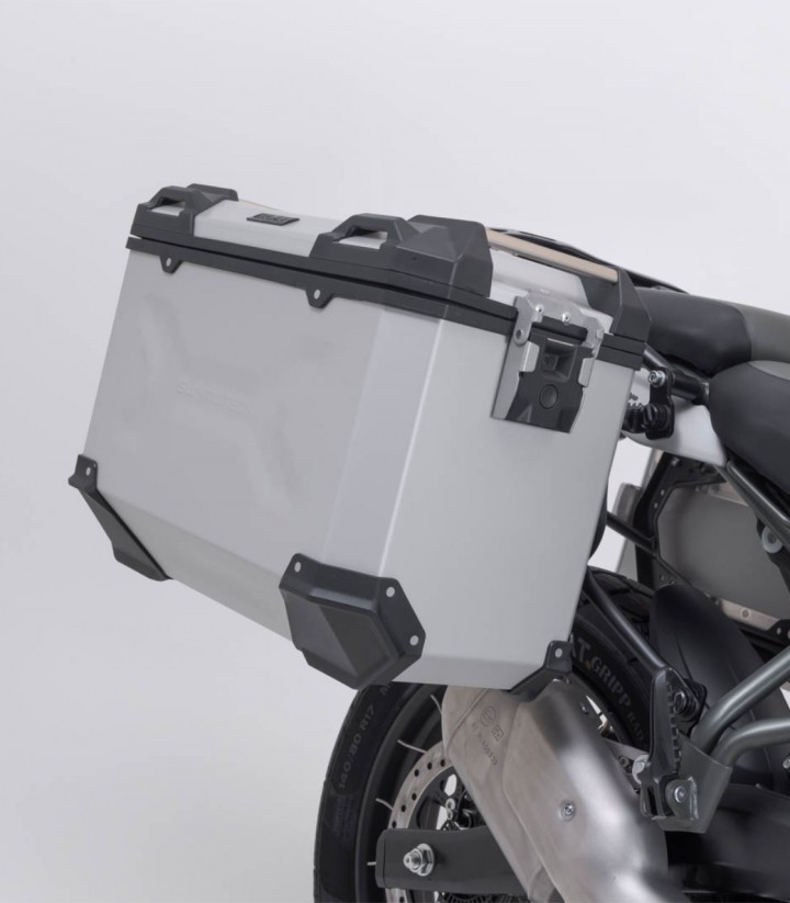 Maletas Laterales con Soporte TRAX ADV Plateadas 45 L Royal Enfield Himalayan 450 (23) SW-MOTECH KFT.41.620.70100/S KFT.41.62...