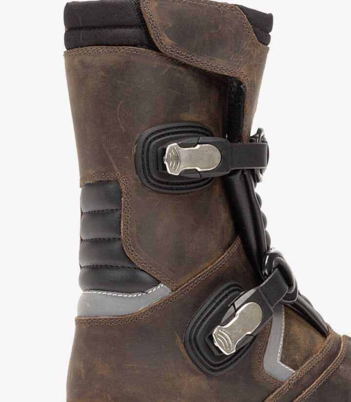 Botas de moto unisex Rainers Andes marrón ANDESMR