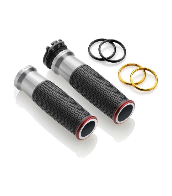 Puños Rizoma Lux Ride by Wire Plateados GRDW221Z11A