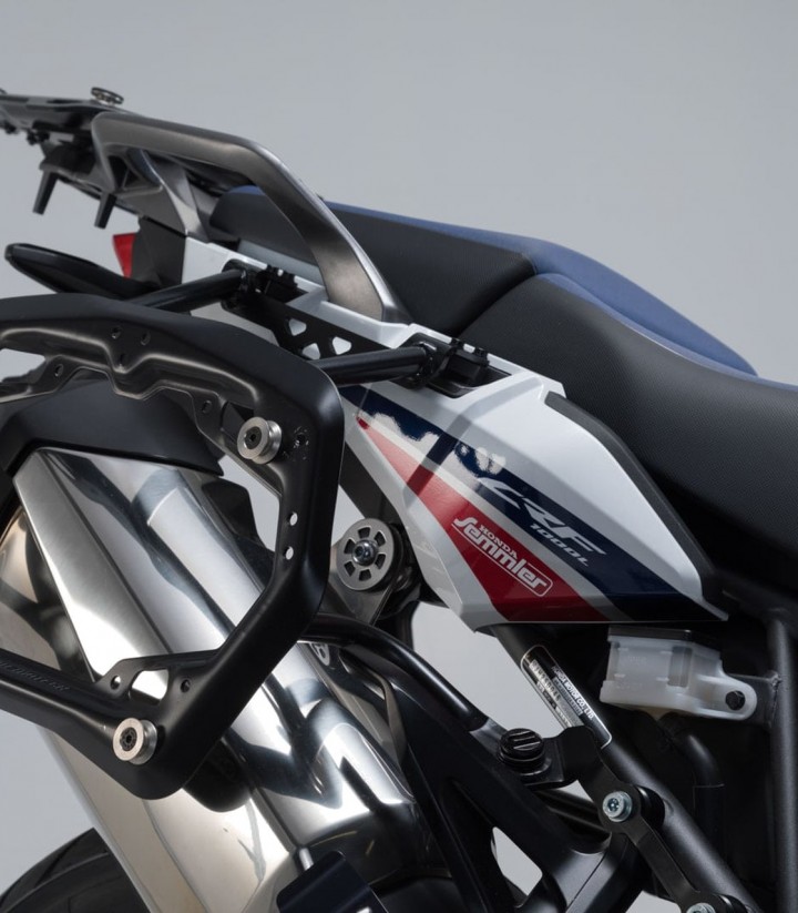 Pack Maletas Laterales + Baúl 38 L TRAX ADV en Negro + Soportes Honda CRF1000L Africa Twin (15-17) SW-MOTECH ADV.01.622.75001/B
