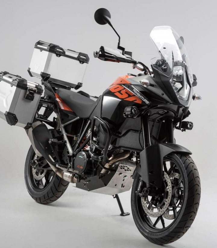 SW-MOTECH TRAX ADV Side Cases + 38 L Top Case Set with Carriers KTM 1050/1090/1190 Adventure (13-21), 1290 Super Adventure/R/S/T