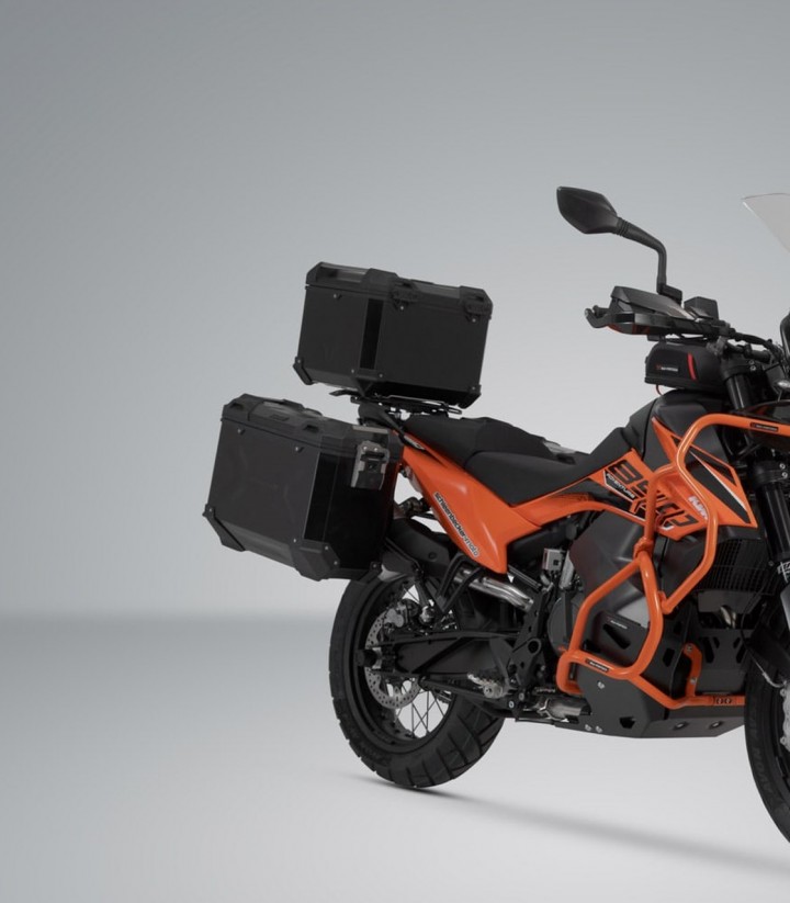 Pack Maletas Laterales + Baúl 38 L TRAX ADV en Negro + Soportes varios modelos de KTM SW-MOTECH ADV.04.521.75001/B
