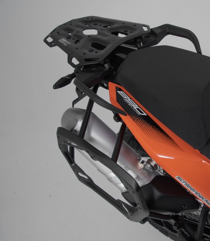 Set Seitenkoffer + Topcase 38 L TRAX ADV in Schwarz + Träger KTM 790/890 Adventure (19-23), 890 SM T (23) SW-MOTECH ADV.04.521.7