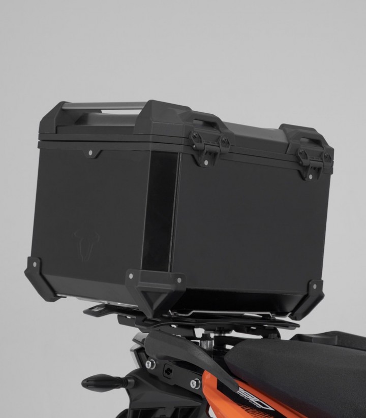 Set Seitenkoffer + Topcase 38 L TRAX ADV in Schwarz + Träger KTM 790/890 Adventure (19-23), 890 SM T (23) SW-MOTECH ADV.04.521.7