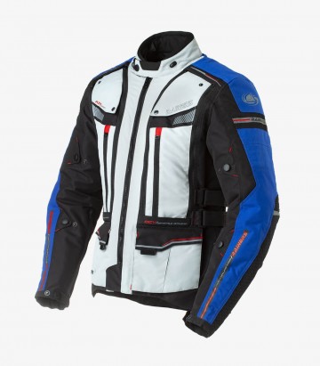 Trivor blue & grey unisex Winter motorcycle Jacket by Rainers