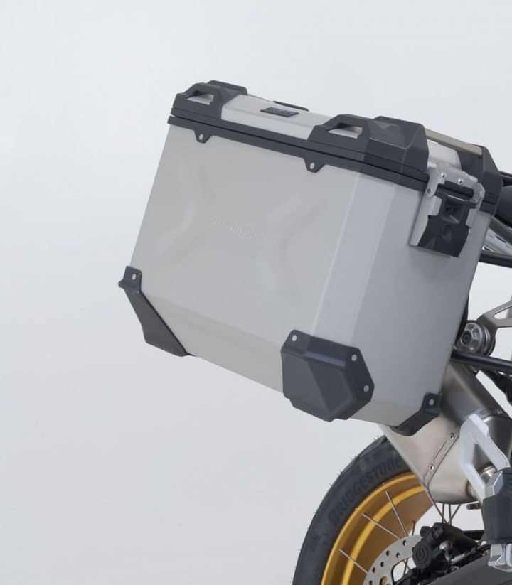 Pack Maletas Laterales + Baúl 38 L TRAX ADV en Plateado + Soportes BMW F 900 GS (23) SW-MOTECH ADV.07.602.75000/S