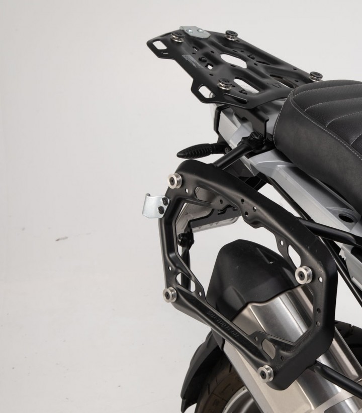 Pack Maletas Laterales + Baúl 38 L TRAX ADV en Negro + Soportes BMW R 1200 GS LC Adventure (13-18), R 1250 GS Adventure (18-24)