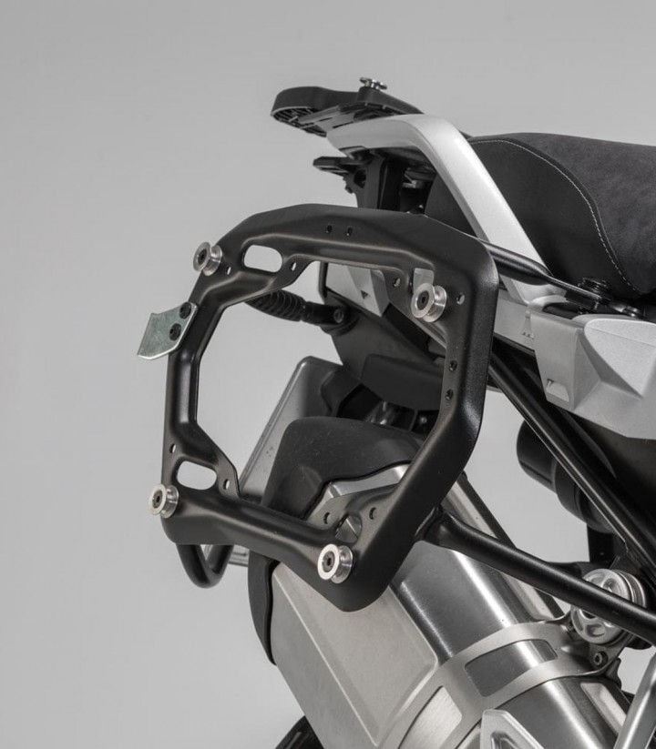 Pack Maletas Laterales + Baúl 38 L TRAX ADV en Plateado + Soportes BMW R 1200 GS LC / 1250 GS Adventure (13-24) SW-MOTECH ADV.07