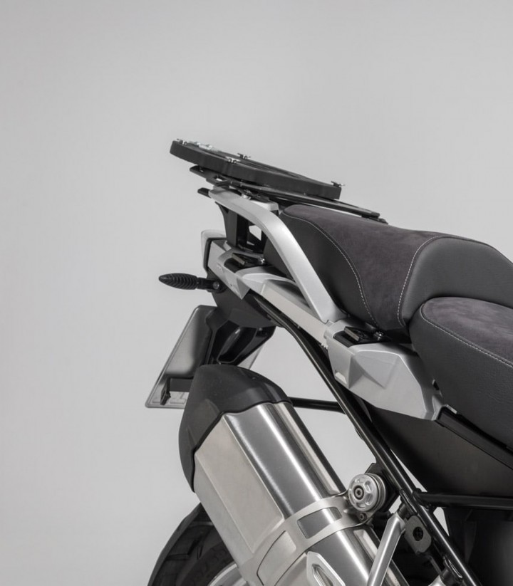 Pack Maletas Laterales + Baúl 38 L TRAX ADV en Plateado + Soportes BMW R 1200 GS LC / 1250 GS Adventure (13-24) SW-MOTECH ADV.07