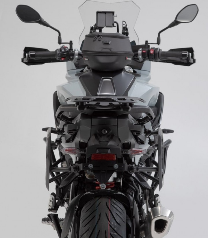 Pack Maletas Laterales + Baúl 38 L TRAX ADV en Plateado + Soportes BMW S 1000 XR (19-23) SW-MOTECH ADV.07.954.75001/S